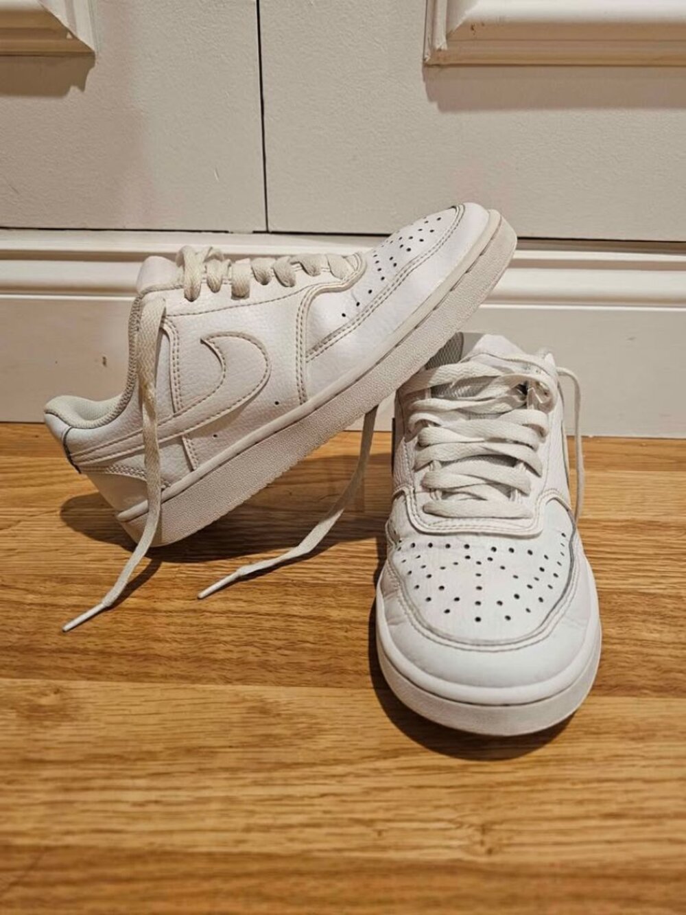 Nike Court Vision Low (Triple White), Size 6